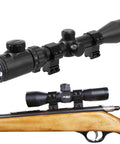 1 Inch Dovetail Scope Ring Set with Two High Profile and Two Medium Profile Rings for 11mm Rails mounted on rifle