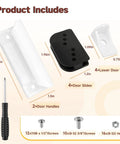 Diagram showing contents of Door Tune-Up Kit For Arrow Shed Sliding Doors Full Replacement Set With 4 Lower Door Guides, 4 Door Slides