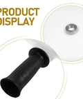 Heavy Duty Hole Saw Dust Bowl Catcher Clamps Tight To Bits Sweeps Chips Away Fast To Keep Your Workshop Tidy And Turn Messy Renovation Jobs Into Smooth Sailing close-up of handle and bowl design.