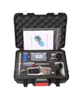 Top Shelf Portable Digital Surface Roughness Tester Heavy Duty Metal Smoothness Gauge kit inside a protective case.