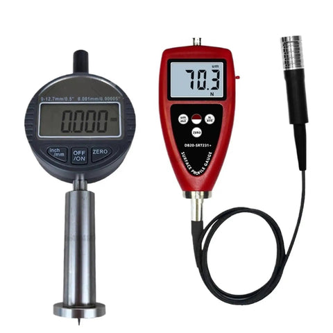Digital Portable Surface Roughness Tester For Shot Peening And Sandblast Depth Measuring 0 To 6.5 Mm Range DB20 SRT231 Pro Grade Easy Readout Auto Shutdown ASTM D4417 B Compliant Navy Industrial NDT Tool With Intuitive UI, probe and display