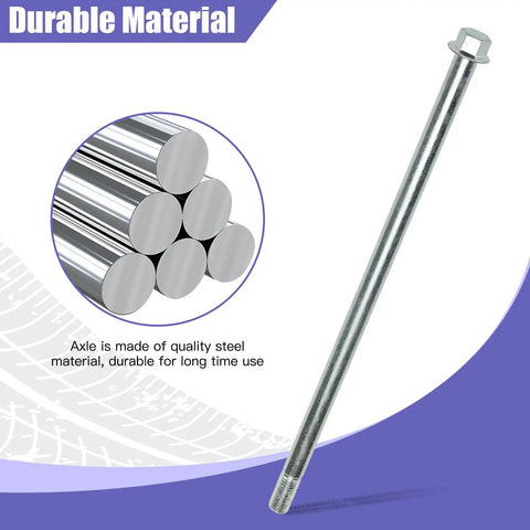 Rear Axle Kit For Mini Bike 12mm 270mm With 6201RS Bearings Nut Bolt Set Replacement For Coleman CT100U Minibike steel axle