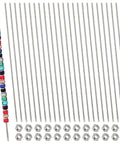 12-Inch 304 Stainless Thread Rod Set With 24 Eight-32 Rods And 24 Hex Nuts Complete Garden Bead Craft Kit