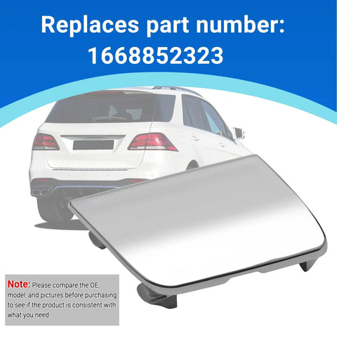 Mercedes Benz Chrome Rear Bumper Tow Hook Eye Cap Cover Replacement Fits 2015 2019 ML GLE GL GLS W166 W292 Models 1668852323