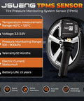 GM TPMS Sensor Replacement For Buick Enclave LaCrosse Lucerne Allure LeSabre And Cadillac Models Tire Pressure Monitoring System Sensor OE Part Numbers 13598772 13598771 13586335 15268606 15825475 10394110 20925924 25920615 20923680 25799331 black TPMS sensor on wheel