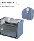 Portable Pet Nebulizer Box For Cats And Dogs With Collapsible Inhalation Chamber shown in durable Oxford fabric.