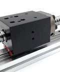 Close-up of Rock Solid High Precision Stage Rail Motion Slide Table For Diy Cnc Projects, showing low friction bearing steel design.