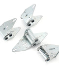 Beefed Up Heavy Duty Garage Door Hinge Kit With 14 Gauge Steel For Seven Sixteenth Inch Rollers Includes 1 2 3 4 Hinges And Self Drilling Screws Easy Replacement Rust Resistant Durable Build, 14 gauge steel hinges