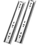 Three Section Steel Ball Bearing Drawer Slides Set Silent Side Mounted Cabinet Slides 16 Inch Black 2 Pack Built To Last Ultra Smooth Close For Kitchen Garage Or Office Cabinets