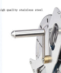 Heavy Duty Stainless Steel Hose Reel Built Like A Tank For Garden Yard And Car Wash Top Notch Industrial Water Organizer close-up of stainless steel crank handle.