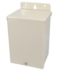 Beige stainless steel housing of PX300 300W Pool Light Transformer Delivers 12V 13V And 14V Output For Pool Spa Lights Submersible Fixtures And Landscape Lighting Built Tough With Grounded Shield And Circuit Protection.