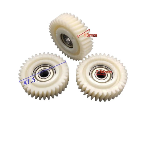 Smoother Ride Helical Planetary Gear Kit For Ebike Hub Motors, 47.3x13mm 35T with 7.94mm bearings in durable nylon