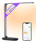 Smart LED Desk Lamp With Eye Caring Light, Stepless Dimming And Timer, Hands Free Voice Control For Home Office with mobile app