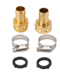 Get Garden Hose Repair Kit Fix Leaks Fast With Stainless Steel Clamps And Aluminum Fittings For 5/8 Or 3/4 Inch Hoses plus Washers And Connectors, brass fittings and clamps