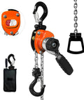 Mini Lever Chain Hoist With 550 Lbs Capacity And 5 Ft Lift, compact come along winch with dual duty hooks and smooth operation