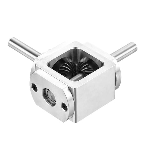 Beefy Right Angle 90 Degree Bevel Gearbox One To One Reducer With Aluminum Frame And Eight Millimeter Shaft 20 Tooth Gear