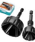 Deburring External Chamfer Tool Set One Eighth To One And Three Eighths Inch With Tungsten Carbide Blades Two Piece Deburrer Drills