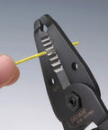 Pro Grade Precision Wire Stripper For Thick Wires, Strips Solid AWG 22 To 10 And Stranded AWG 24 To 12, Made In Japan in use