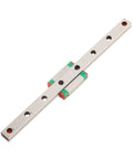 Miniature Linear Slide Bearing Kit With 9mm Stroke And 25mm Travel, Steel Lightweight Block, 100mm Compact Rail, 4 Point Design