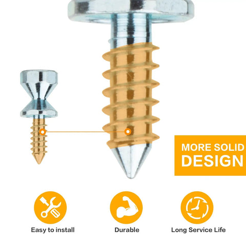 Heavy Duty Refrigerator Door Handlebar Mounting Screw Part 218755504 shoulder bolt hardware close-up on solid metal design.