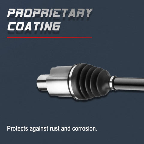 Close-up of Front CV Axle And Wheel Bearing Hub Assembly For Ram 1500 4X4 2012-2020 with proprietary coating against rust.
