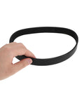 Hand holding Heavy Duty Black Rubber Lawn Tractor Ground Drive Belt Replacement for Most Major Lawn Mowers, Easy Install, No Fuss, Durable Drive Belt for Reliable Power Transmission and Smooth Operation