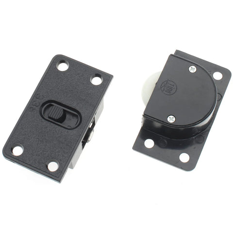 Cabinet Wardrobe Sliding Door Pulley And Wheels Hardware, black, 58 x 31 mm, ABS and nylon construction, for quiet operation