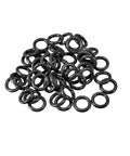 40 Piece Rubber O Ring Set in One Quarter Inch and Three Eighths Inch Sizes, Durable Seal Gasket Kit for Plumbing, Automotive, Industrial Equipment and Food Processing Applications, DIY Friendly, black rubber rings