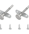 Spring Loaded Plunger Cabinet Latches Stainless Steel Flat Pin Hinges 2 Pack with screws, durable wear resistant security latch hardware