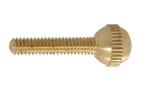 8/32 Brass Ball-Head Thumb Screws, 3/4 Inch Thread Length, Unfinished, Durable Hardware for Lighting, Cabinetmaking, DIY Projects