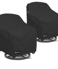 Beefy All Weather Swivel Patio Chair Covers 2 Pack Waterproof Outdoor Furniture Covers, black, protecting swivel chairs