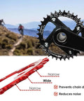 104 BCD Chainring 40T To 52T CNC 7075 Aluminum Narrow Wide Round Design For MTB Road Ebike Grippy Chain Retention