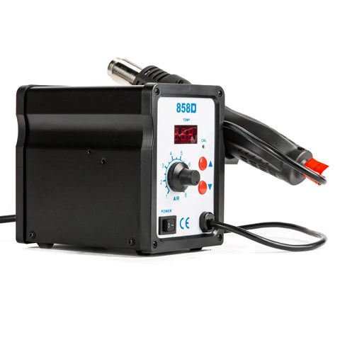 2 In 1 SMD Soldering Iron And Hot Air Rework Station With LED Display 110V, 898D kit showing heat gun and LED control panel