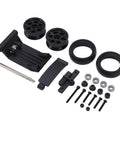 Head Up Wheel Upgrade Kit For 1x10 Off Road RC Cars With Wheelie Bar And Rubber Tire Skins, plastic columns, steel shaft