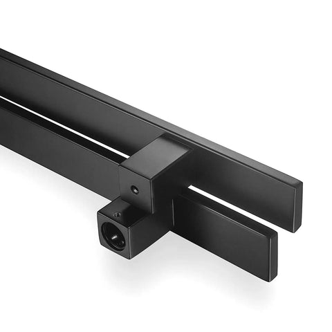18 Inch Long Beefy Solid Stainless Steel Push Pull Door Handle For Barn Doors And Glass Matte Black Finish Heavy Duty