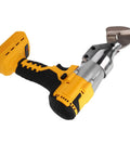 Ditch The Tether With These Badass Cordless Metal Shears Featuring A Spinning 360 Head For Easy Cutting, yellow and silver design.