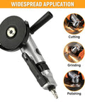 Badass 4 Inch Air Angle Grinder With Front Exhaust 10000 Rpm Pneumatic Metal Cutting And Grinding Tool showing cutting and grinding capabilities.