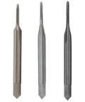Shop Grade High Speed Steel Hand Tap Set For Precision Threading And Easy Fixups On Stripped Threads, 3 unique taps.