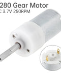 Flat Shaft DC Motor With Beefy High Torque Gearbox, 3.7V 250RPM motor for bottle brush and electric scrubber