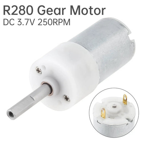 Flat Shaft DC Motor With Beefy High Torque Gearbox, 3.7V 250RPM motor for bottle brush and electric scrubber