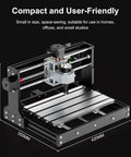Badass Desktop CNC Router With Three Axis Engraving Power, compact design, 280MM height, suitable for home and small studios.
