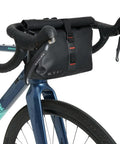 Handlebar Bag For Bicycles Waterproof Front Frame Storage Pouch 3.5L mounted on a road bike with drop bars, ideal for bikepacking