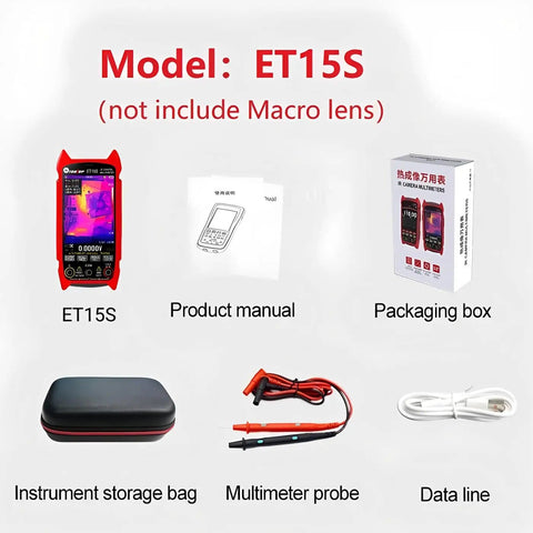 Pro Thermal Imager Camera With 256x192 Infrared Sensor And 3.5 Inch LCD 19999 Counts Digital Multimeter and accessories