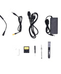 Hot New Type C Soldering Iron Kit For Pros And DIY Geeks With Power Adapter for tools and accessories, including cables and cleaning sponge.