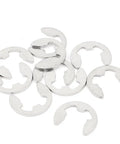 Beefy 8mm External Retaining Snap Ring E Clip Circlip 304 Stainless Steel 16mm Outside Diameter 7.5mm Open Gap 1mm Thick 10 Pack