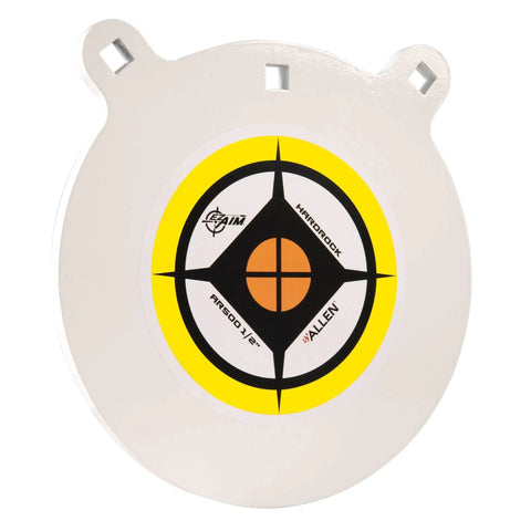 Hardrock AR500 One Half Inch Steel Gong Target For Rifles And Handguns White Powder Coat Finish Multi Color Durable Armorplate Target With Easy Hanging Hook System
