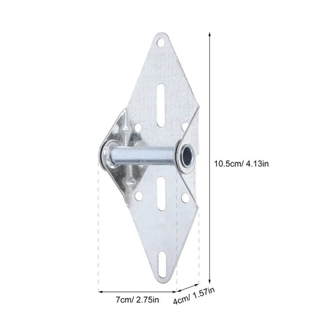 Heavy Duty Garage Door Hinges 2 Pack Noise Reduction Hardware For Outdoor Residential Track Attachment Rugged Metal Hinges Built To Withstand Weather And Deliver Quiet Smooth Operation, 10.5cm size