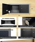 Built Tough Metal Wall Cabinet With Lockable Doors For Kitchen Garage And Office Heavy Duty Steel Wall Storage Chest Easy Assembly Secure Locking Rust Resistant Spacious Shelving For Tools And Supplies