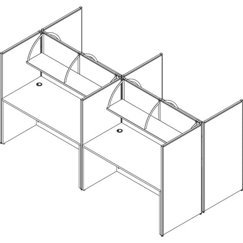 Boss Grade 60 Inch Overhead Panel Shelf For Cubicle Partitions And Fabric Room Dividers With Heavy Duty Steel Construction And Curved Mounts To Keep Your Workspace Clean And Fly
