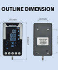 Large Screen Digital Force Gauge 1000N Push Pull Meter With Data Output Real Time And Peak Value Modes First Peak Toggle Dual Kg And Lb Display Screen Flip Function Zero Point Five Percent Accuracy Beast Tension And Compression Tester front and back outline dimensions